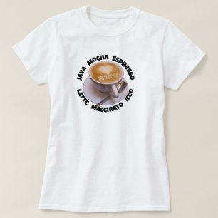 Camiseta Caneca de Café Cappuccino Love Heart San Francisco