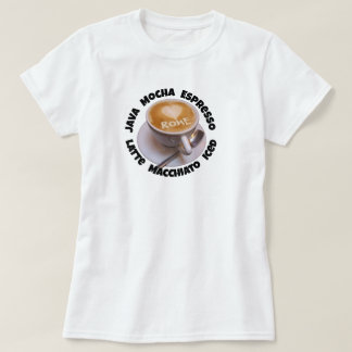 Camiseta Caneca de Café Cappuccino Roma Coração Am
