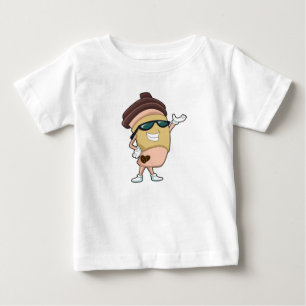 Camiseta Caneca de café com óculos de sol