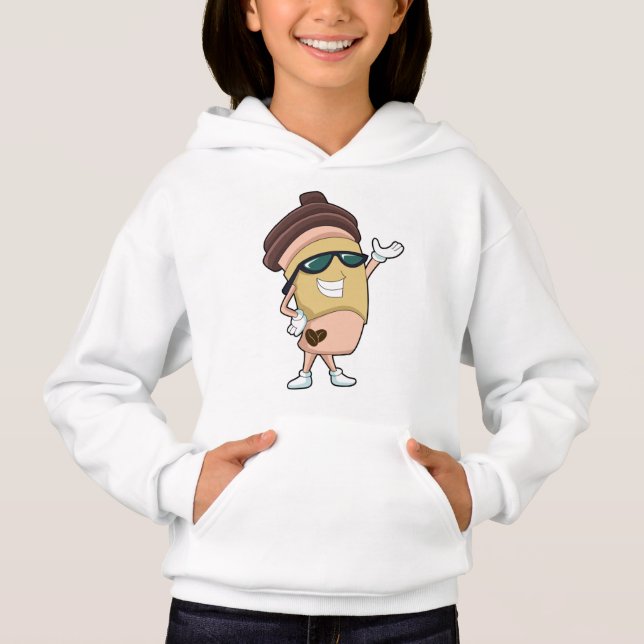 Camiseta Caneca de café com óculos de sol (Frente)
