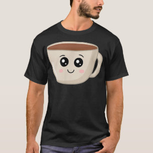Camiseta Caneca de café com olhos fofos e googosos