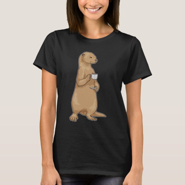 Camiseta Caneca de Café da Lontra (Frente)