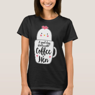 Camiseta Caneca de Café de Frango para Mulheres
