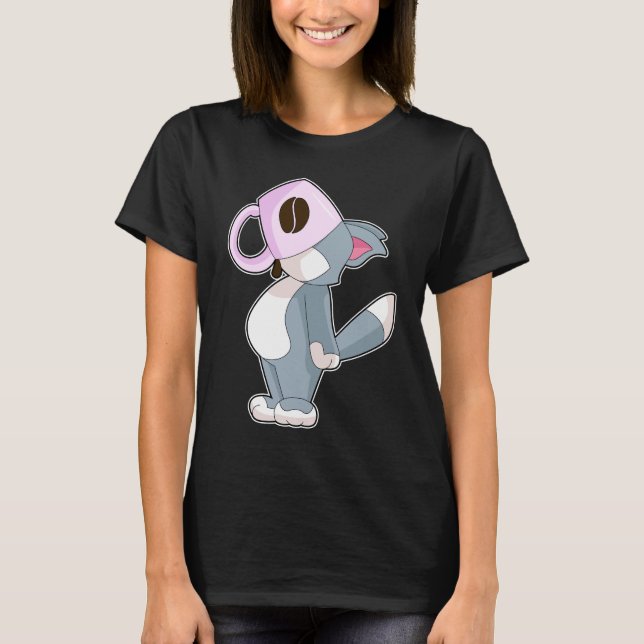 Camiseta Caneca de Café de Gato (Frente)