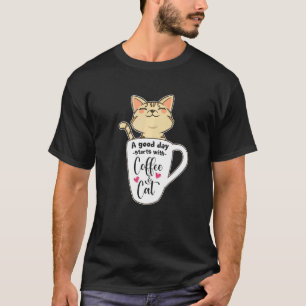 Camiseta Caneca de Café de Gato Laranja Gato