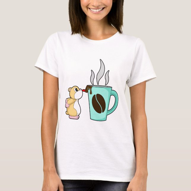 Camiseta Caneca de Café de Hamster (Frente)