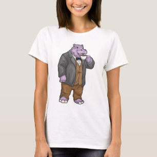 Camiseta Caneca de Café de Hipopótamo