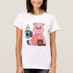 Camiseta Caneca de Café de Porco