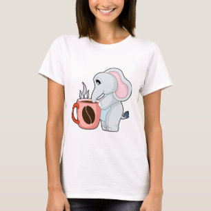 Camiseta Caneca de Café Elefante
