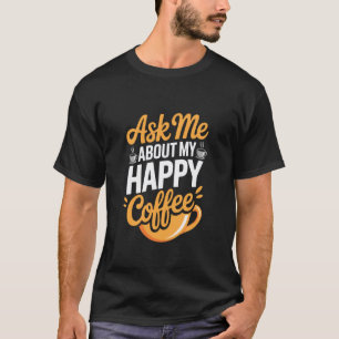 Camiseta Caneca de Café Feliz Gráfico Professora Engraçada