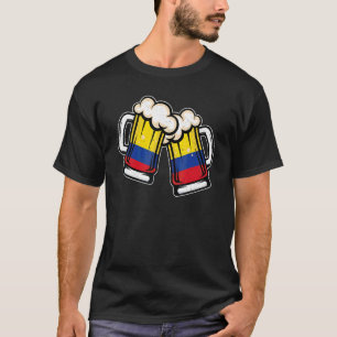 Camiseta Caneca de Cerveja Bandeira da Colômbia   Cerveja C