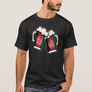Camiseta Caneca de Cerveja da Bandeira do Afeganistão   Cer