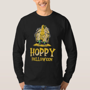 Camiseta Caneca de Cerveja Fantasma Halloween Hoppy 1