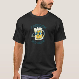 Camiseta Caneca de desenho animado engraçado liberdade e ce