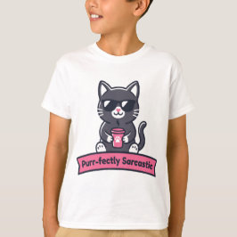 Camiseta Caneca de Gato Preto Personalizada Perfeitamente S