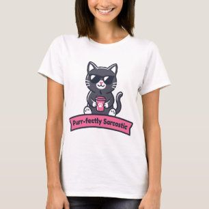 Camiseta Caneca de Gato Preto Personalizada Perfeitamente S