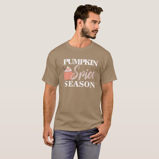 Camiseta Caneca de Outono de Abóbora com Creme Chantilly  (Frente Completa)
