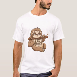 Camiseta Caneca de Preguiça Faça Amanhã