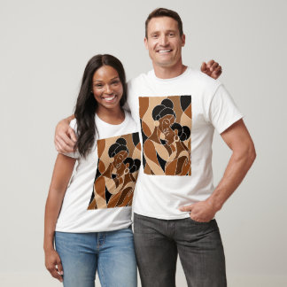 Camiseta Caneca Mãe e Filha Negra | Arte Afro-Americana