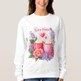 Camiseta Canecas de Cacau do Dia dos Namorados com Flores e