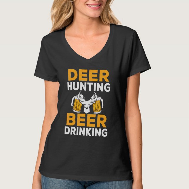 Camiseta Canecas De Cerveja Para Caça A Cerveja (Frente)
