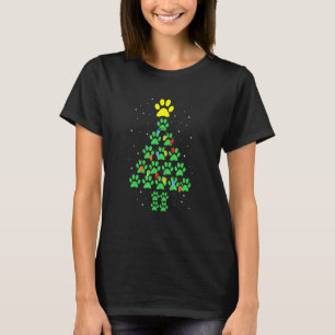 Camiseta Caneta Canina Imprime Pupa Árvore de Natal Luzes L
