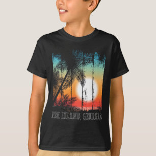 Camiseta Caneta da Ilha Georgia Beach Palms Sundo