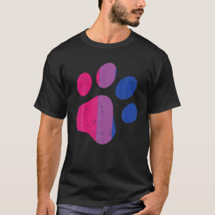 Camiseta Caneta de Cães Imprime LGBTQ Bandeira Bissexual O