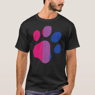 Camiseta Caneta de Cães Imprime LGBTQ Bandeira Bissexual Or