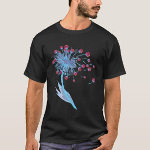 Camiseta Caneta de Cães Imprimir Cão Flor Dandelion Cão Lov