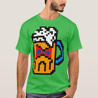 Camiseta Caneta De Cerveja De 8 Bits