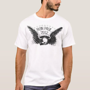 Camiseta Caneta de feltro do preto de Ron Paul 2012