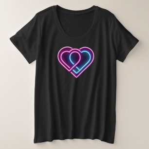 Camiseta Caneta Dia de os namorados, cor-de-rosa/azul