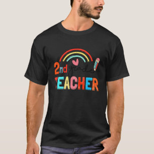 Camiseta Caneta Fofa Pincel Arco-íris Professor 2ª Série Vo