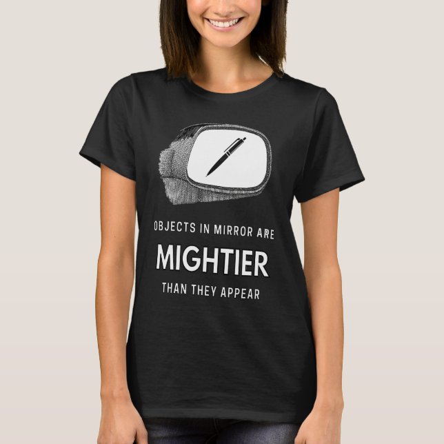 Camiseta Caneta poderosa para redatores e leitores (Frente)