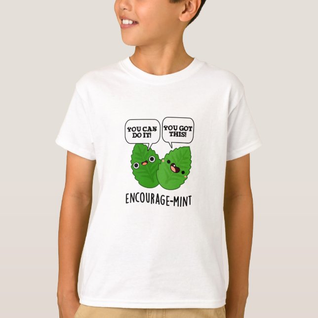 Camiseta Caneta Positiva de Mint Encorajadora (Frente)