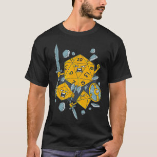 Camiseta Caneta RPG e dados RPG de papel 