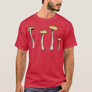 Camiseta Caneta Simples De Desenho Do Cogumelo E Trabalho d