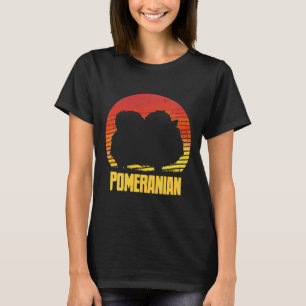Camiseta Caneta Sunset Pomeranian Legal Sunshine Dog Silhou