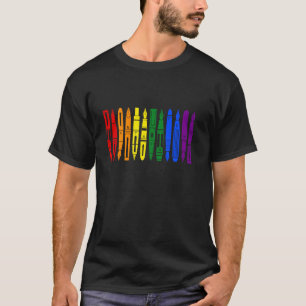 Camiseta Caneta Tinteiro x Bandeira do Orgulho Gay (Arco-ír