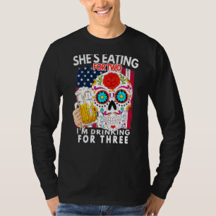 Camiseta Canetas Comendo Para 2 Im De Bebendo Para 3 Gravid