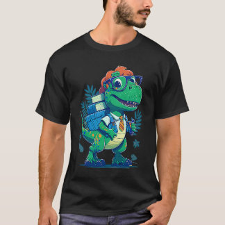 Camiseta Canetas Dinossauro Professor 100 Dias De Escola Pr