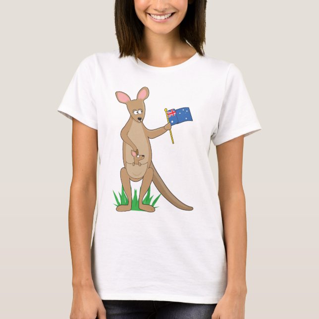 Camiseta Canguru animal do alfabeto (Frente)