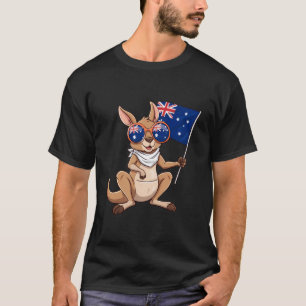 Camiseta Canguru Austrália Bandeira Australiana Manga Longa
