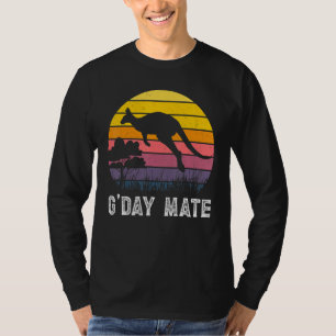 Camiseta Canguru Austrália G'Day Companheiro Símbolo da Aus