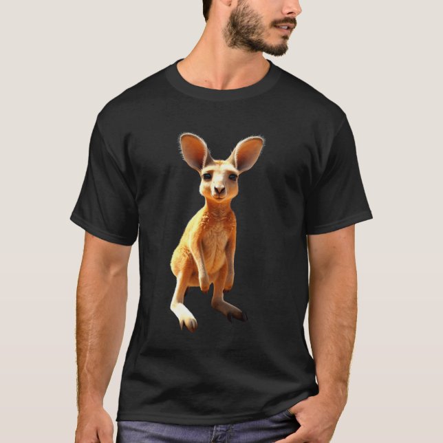 Camiseta Canguru Austrália Interior Marsupial Fofo Canguru (Frente)