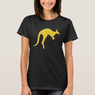 Camiseta Canguru Australiano Austrália Roo Amarelo Canguru