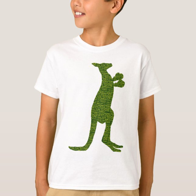 Camiseta Canguru australiano do encaixotamento com (Frente)