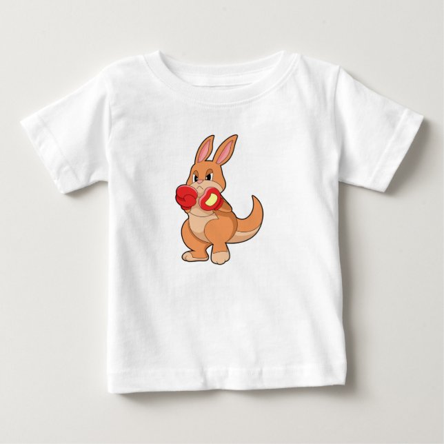 Camiseta Canguru boxeando com luvas de boxe (Frente)