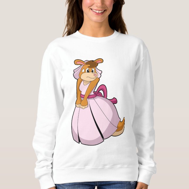 Camiseta Canguru como Noiva com Vestido de Noiva (Frente)